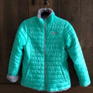 Girls XL North Face reversible winter jacket